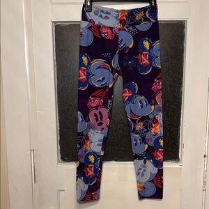 Lularoe Women’s Colorful Disney’s Mickey Mouse Pattern Lounge Leggings One Size